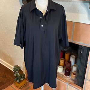 FootJoy Black Poly/Spandex Polo, L!